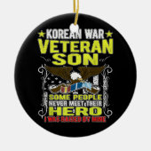 Koreaans oorlogveteraan zoon keramisch ornament (Voorkant)