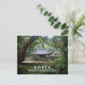 Koreaans paviljoen briefkaart voor postovergangen (Staand voorkant)