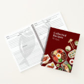 Koreaans recept voor keuken - donkerrood notitieboek (Binnen)