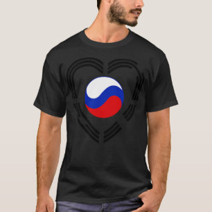 Koreaans Russisch Multinationaal Patriot Flag Hear T-shirt
