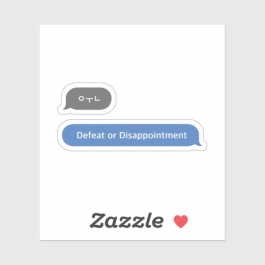 Koreaans Slang Chat Bubble ㅇ ㄴ Sticker (Vel)