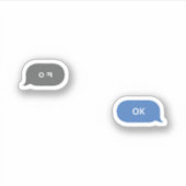 Koreaans Slang Chat Bubble ㅇ ㅋ Sticker (Voorkant)