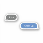 Koreaans Slang Chat Bubble ㅎ ㅌ Sticker (Voorkant)