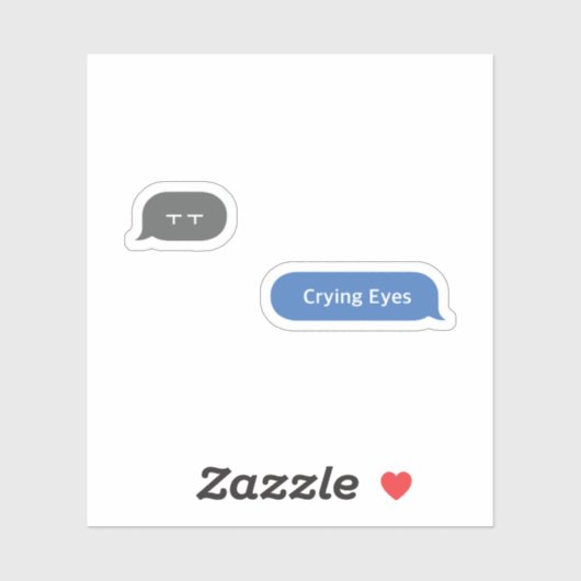 Koreaans Slang Chat Bubble ㅜ ㅜ Sticker (Vel)