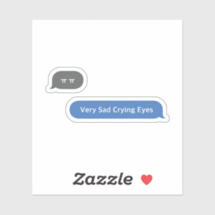 Koreaans Slang Chat Bubble ㅠ ㅠ Sticker