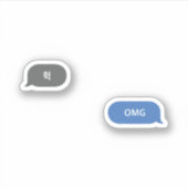 Koreaans Slang Chat Bubble 헉 Sticker (Voorkant)