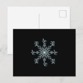 Koreaans Snowflake in Silver Blue Briefkaart (Voorkant / Achterkant)