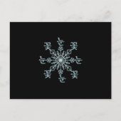 Koreaans Snowflake in Silver Blue Briefkaart (Voorkant)