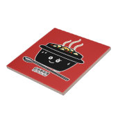 Koreaans Spicy soft Tofu Stew soup jigae hot egg Tegeltje (Zijkant)