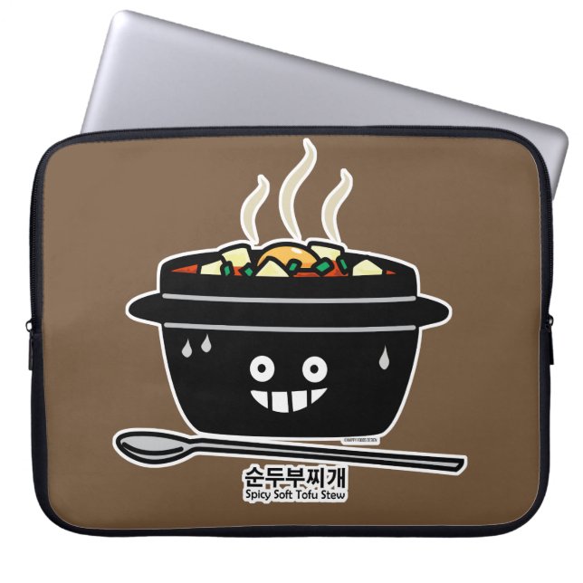 Koreaans Spicy soft Tofu Stew soup Sundubu jjigae Laptop Sleeve (Voorkant)