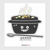 Koreaans Spicy soft Tofu Stew soup Sundubu jjigae Sticker (Vel)