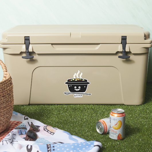 Koreaans Spicy soft Tofu Stew soup Sundubu jjigae Sticker (Koeler)