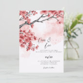 Koreaans thema bruiloft kaart (Staand voorkant)