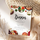 Koreaans thema-dinerfeest kaart