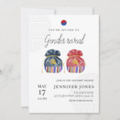 Koreaans thema gender onthult baby shower kaart (Voorkant)