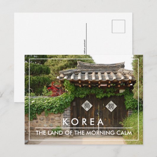 Koreaans traditioneel gate Hanok-huis Briefkaart (Voorkant / Achterkant)