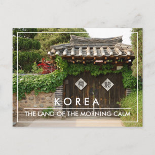 Koreaans traditioneel gate Hanok-huis Briefkaart