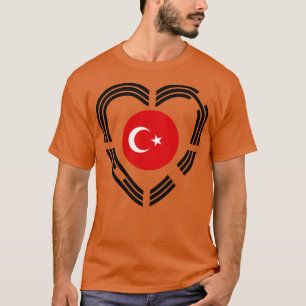 Koreaans Turks Multinationaal Patriot Vlag Hart T-shirt
