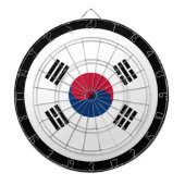 Koreaans vlagdartboard en Zuid-Korea / spelraad Dartbord (Voorkant)