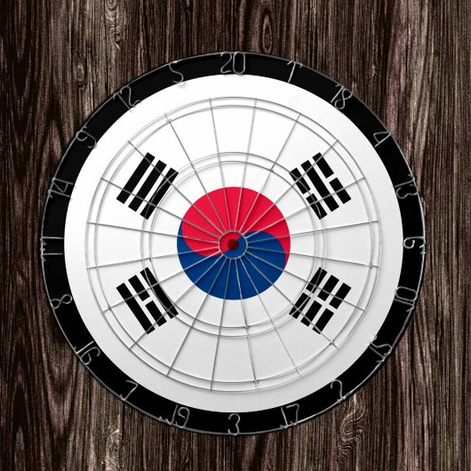 Koreaans vlagdartboard en Zuid-Korea / spelraad Dartbord