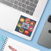 Koreaans voedsel sticker (Laptop met iPhone)