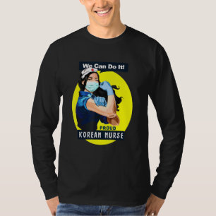 Koreaans voorschip Rosie Riveter Nurse T-shirt