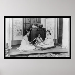 Koreaans vrouwendag in 1910 poster