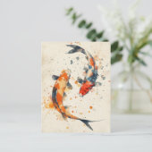 Koreaans Waterverf schilderij Briefkaart (Staand voorkant)