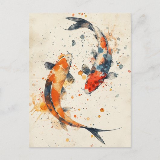 Koreaans Waterverf schilderij Briefkaart (Voorkant)
