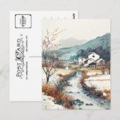 Koreaans Waterverf schilderij Briefkaart (Voorkant / Achterkant)