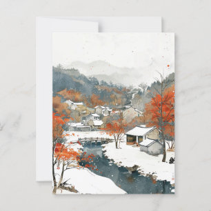  Koreaans Waterverf schilderij Briefkaart