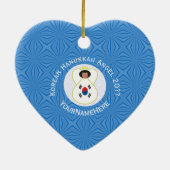 Koreaans (Zuid) Hanukkah Angel Year Jouw naam Hear Keramisch Ornament (Achterkant)