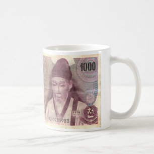 Koreaanse 1000 won koffiemok