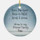 Koreaanse adoptie - Opslag Keramisch Ornament (Achterkant)