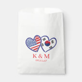 Koreaanse Amerikaanse hartvlaggen Bedankzakje (Voorkant)