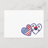 Koreaanse Amerikaanse hartvlaggen Informatiekaartje (Achterkant)