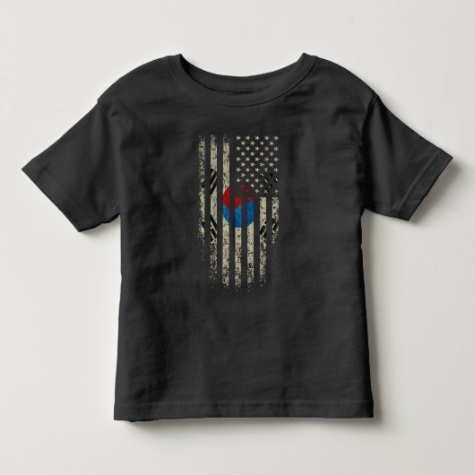 Koreaanse Amerikaanse vlag Kinder Shirts (Voorkant)