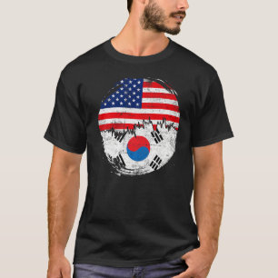  Koreaanse Amerikaanse vlag Roots Zuid-Korea DIS T-shirt