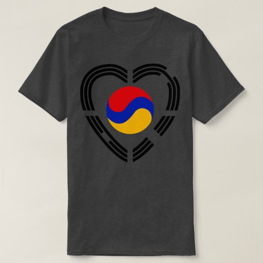Koreaanse Armeense Multinationale Patriot Flag Hea T-shirt (Design voorkant)