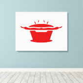 Koreaanse BBQ (고 구 이) Canvas Afdruk (Insitu (Houten vloer))