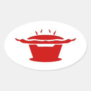Koreaanse BBQ (고 구 이) Ovale Sticker