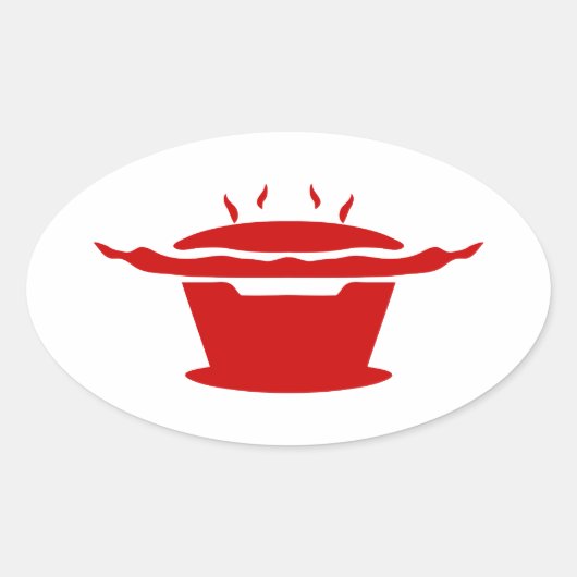 Koreaanse BBQ (고 구 이) Ovale Sticker (Voorkant)