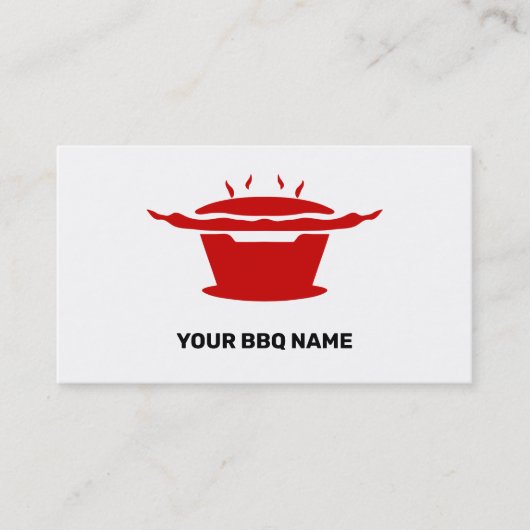 Koreaanse BBQ (고 구 이) Sign Foodie Minimalistisch Visitekaartje (Voorkant)