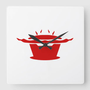 Koreaanse BBQ (고 구 이) Vierkante Klok