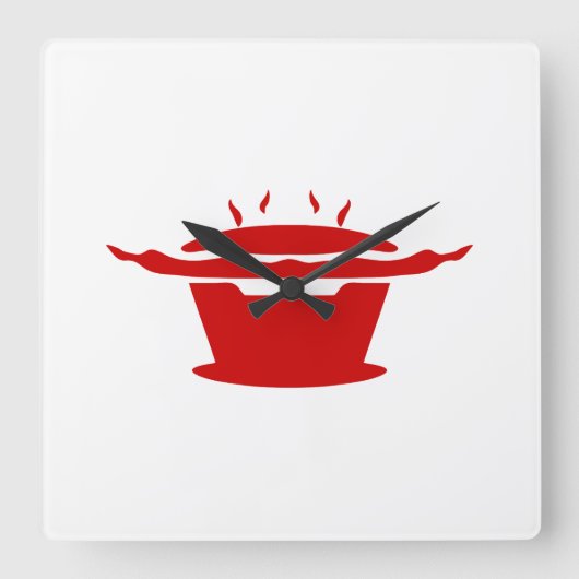 Koreaanse BBQ (고 구 이) Vierkante Klok (Voorkant)