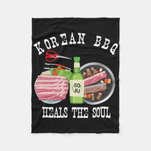Koreaanse bbq en soju geneest de ziel grappig kore fleece deken