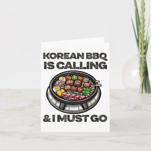 Koreaanse BBQ Grappig Koreaanse Barbecue Food Love Kaart