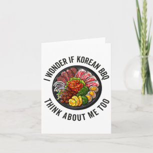Koreaanse BBQ Grappig Koreaanse Byrbecue Food Love Kaart
