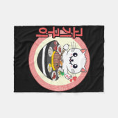 Koreaanse BBQ KBBQ Kawaii Cat Fleece Deken (Voorkant (Horizontaal))
