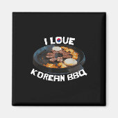 Koreaanse BBQ Lover _ Grappige Aziatische Barbecue Magneet (Voorkant)